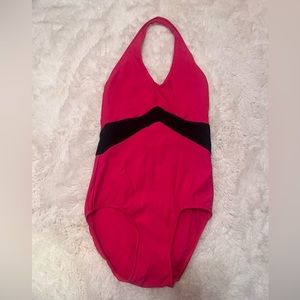 Small Adult Hot Pink Customized Eleve Halter Dance Leotard